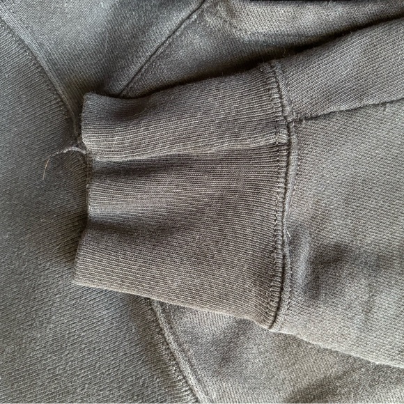 Champion Hoodie Mens Large Black Reverse Weave hooded Sweatshirt Pullover - Picture 6 of 7